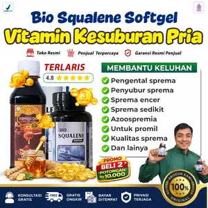 Bio Squalene Vitamin Kesuburan Pria Penambah Sper-ma Sedikit Pengental Sper-ma Encer Kurang Kental Ekstrak Minyak Ikan Omega 3 Fish Oil Herbal Alami Sudah Halal BPOM Promil AMPUH DAN TERBUKTI Tapi Hasilnya Bisa Berbeda-Beda