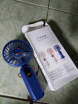 Product Review of CID39 Kipas Angin Lipat Mini Portable LED Display 5-Speed Wind Adjustment Kipas Genggam Kipas Kecil Foldable from m**p 1