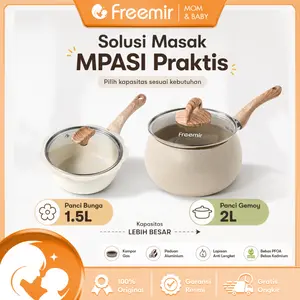 [PFOA Free] freemir Panci Gemoy Susu MPASI Kapasitas 2L Wajan Anti Lengket Anti Tumpah PFOA Free Wajan Serbaguna Goreng/Rebus/Tumis Masak Sarapan Simpel Kitchenware Premium