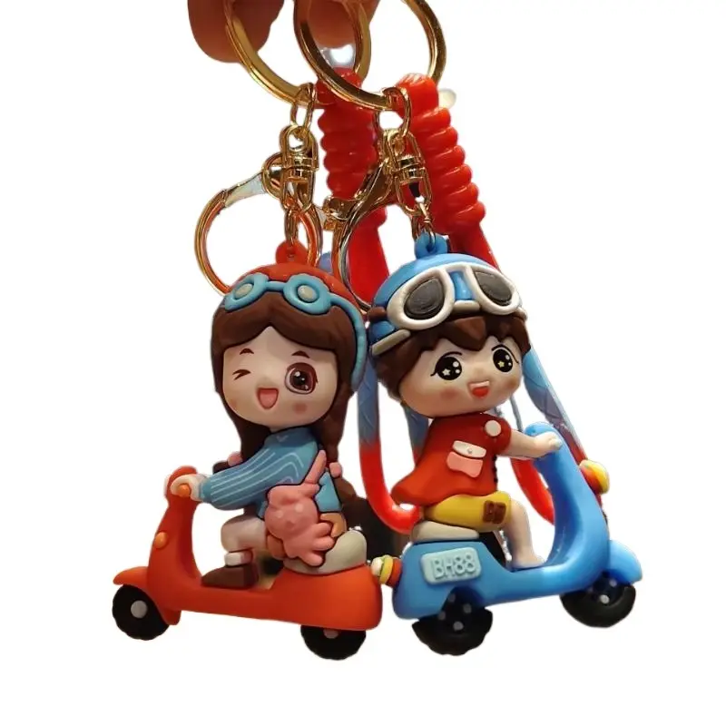 Keychain female cute couple student school bag cartoon small gift 2024 new pendant new