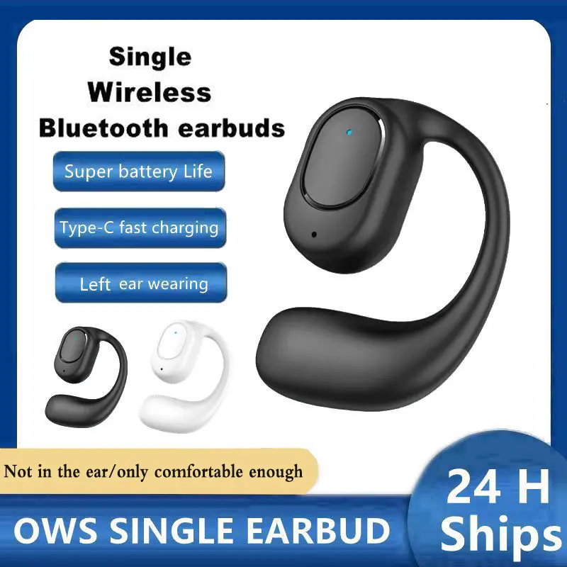 Tai nghe một tai nguyên bản, tai nghe không dây Bluetooth , âm trầm đích thực, âm thanh nổi, pin dung lượng lớn với thời gian phát lại 10H, điều khiển cảm ứng trên tai, Business-4