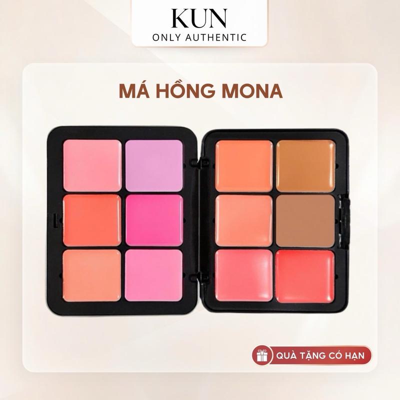   BAO BÌ MỚI MÁ HỒNG KEM MONA   Bảng má hồng kem MONA Blush Palette 12 ô lên màu chuẩn Mỹ Phẩm Cosmetic 