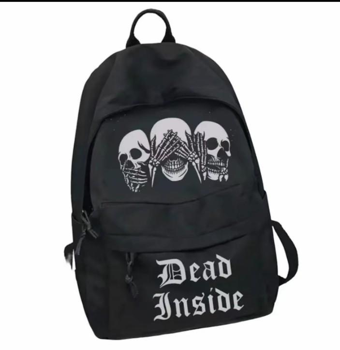 Product Introduction of Zafran bags-Tas Ransel Sekolah pria Wanita Smp Sma Tas Casual Karakter Backpack Multifungsi Dead inside 17