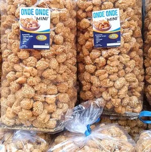 Onde Mini Full Wijen Kue Kering Onde Onde Senyum Mekar Manis Lembut Camilan Jadul Roti Onde Senyum Kering