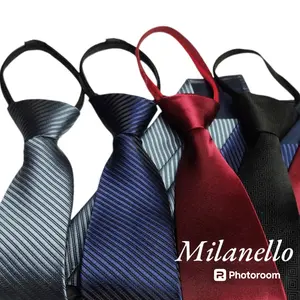 Dasi Polos Ritsleting Instant untuk Seragam Kantor Magang Elegan