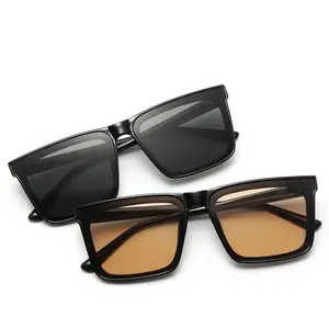 Kacamata Hitam Pria Wanita Bentuk Kotak Korea Fashion Anti UV Sunglassess Eyewear Design Retro Lensa Frame
