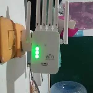 [COD] Penguat Sinyal WiFi 300Mbps Repeater Router Penguat Jaringan Jarak Jauh Dual Band Pengembang Sinyal WiFi Rumah Kantor Plug & Play