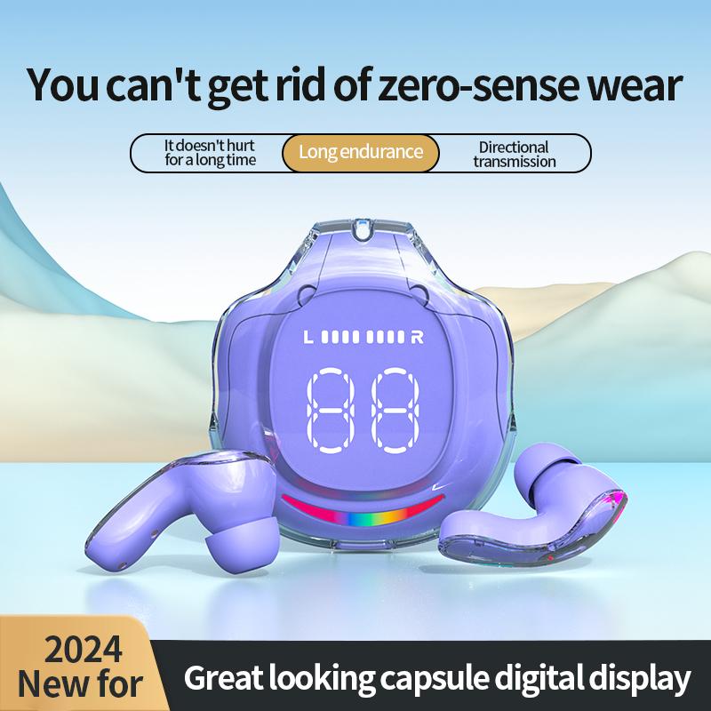 Tai nghe Bluetooth KY10, TWS thế hệ thứ ba, màn hình kỹ thuật số LED tích hợp, âm thanh nổi Bluetooth 5.3, trong tai, bao gồm vỏ silicon miễn phí, dây đeo, 4 nắp tai nghe, bao ngón tay chơi game, dành cho tai nghe Bluetooth