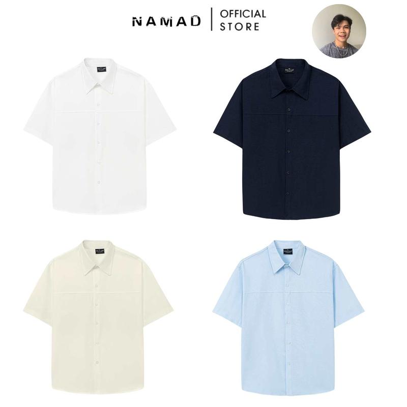 [Namad x Thành Đơn Giản] Áo sơ mi nam trơn Oxford cotton Tay ngắn NAMAD form rộng Relax 2025