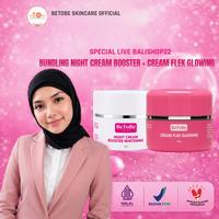 Gambar [SPESIAL LIVE BALISHOP22] Betobe Bundling Night Cream Booster + Cream Flek Glowing Pelicin Kinclong Membantu Menyamarkan Flek & Noda Hitam, Mencerahkan, Mengglowingkan, Melembabkan, Mengencangkan Kulit  BPOM & HALAL dari Betobeskincareofficial Kab. Tangerang 1 Tokopedia