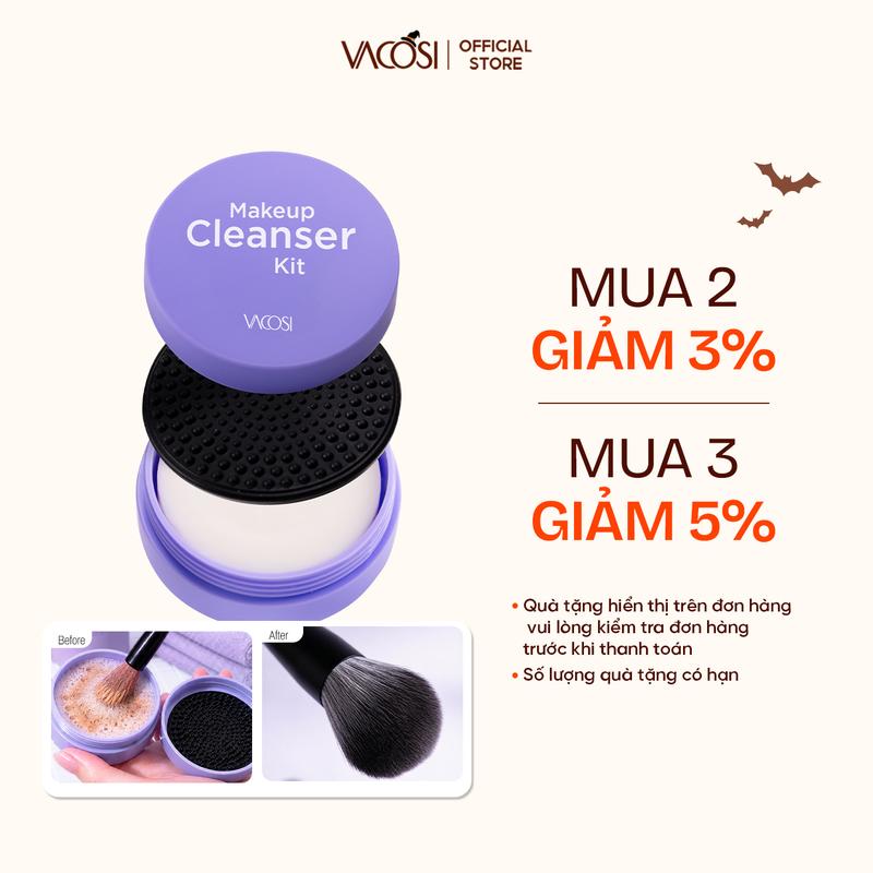 Soap Rửa Cọ Trang Điểm VACOSI - DC14 – Dễ Làm Sạch, Chuyên Dụng