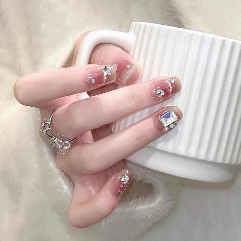  Mã M21  mẫu 24 nail giả mắt mèo cao cấp kèm đầy đủ phụ kiện  Làm Nail 