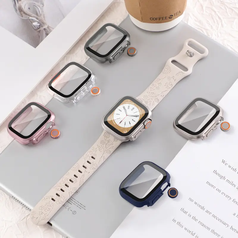 Ốp Ultra, Thay thế cho Apple Watch Dòng 9, Tương thích với 45mm, 41mm, 40mm, 44mm, 42mm, 38mm, Vỏ chống thấm nước, với Bảo Vệ Màn Hình Kính, Thích hợp cho Dòng iWatch 9, 8, 7, SE2, SE, 6, 5, 4, 3, 2, 1 1