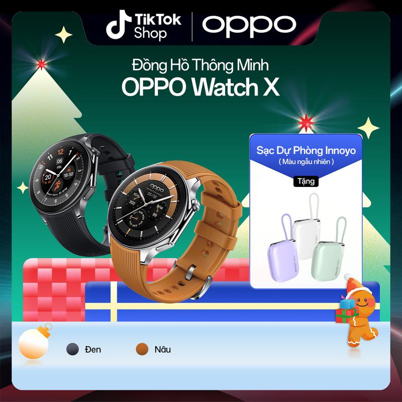  Đồng Hồ Thông Minh OPPO Watch X 47mm | Tặng Kèm Sạc Dự Phòng INNOYO | Màn Hình AMOLED | Chống Nước 5ATM | Thời Gian Sử Dụng Lâu | Bảo Hành 1 Năm | Hàng Chính Hãng 