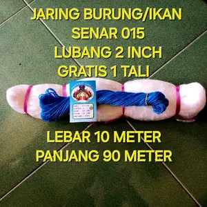 Jaring Burung Phoenix Lebar 10 Meter Panjang 90 Meter Lubang 2 Inch Senar 015 Green House Jaring Emprit Plastik Padi Tanaman dll