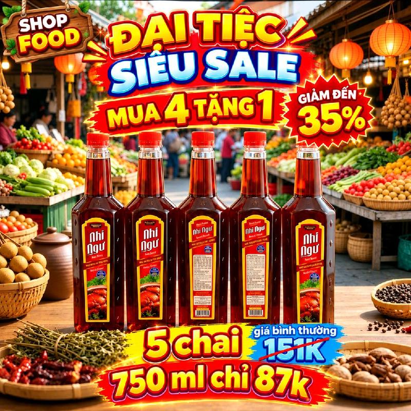 5 chai Mắm Nhĩ Ngư Phú Quốc 750ml tiết kiệm chi phí -Đậm Vị Cá Cơm.với giá ưu đãi mùa hè ..