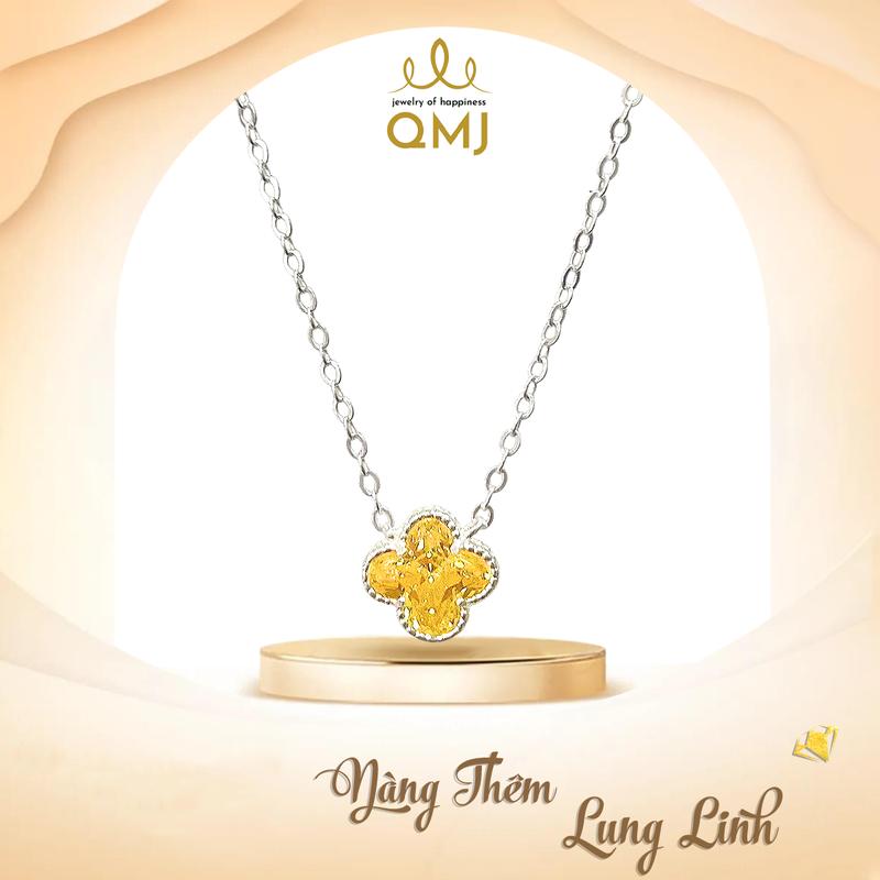QMJ STORE - Q417 DÂY CHUYỀN CỎ LẤP LÁNH HẠNH PHÚC bạc S925 CAO CẤP