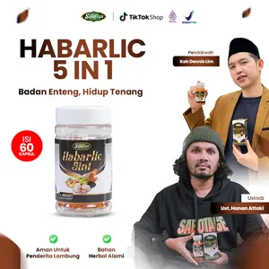 Habarlic 5in1 isi 60 Kapsul | Varian 1 Botol | Obat Herbal Habbatussauda - Propolis - Garlic - Minyak Zaitun - Jahe | Menjaga Imunitas & Kesehatan Keluarga