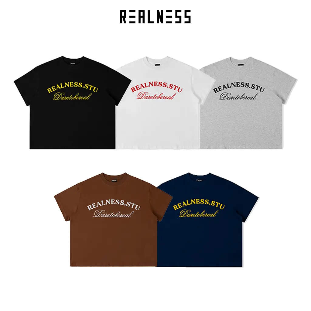 Áo Thun Local Brand REALNESS Form Big Boxy Rộng Unisex Cotton 250Gsm Chữ Thêu RAT.442
