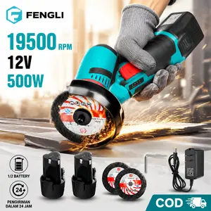 Brushless Angle Grinder Portable 12V/16.8V | Mesin Gerinda Tangan Mini Electric Cutter Mini Grinder Cordless Brushless | Alat Gerinda Tangan Multifungsi 12V/16.8V Untuk DIY Baterai borte