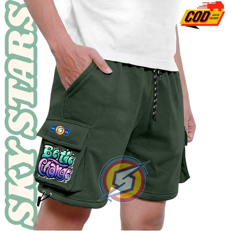 Celana Pendek Santai Surfing Pantai Terpopuler Party Bahan Kain Fleece Tebal Lembut Adem Cargo Pendek Pria Wanita Kekinian Surfing Sablon Distro Shorts Katun Dewasa Hitam 3