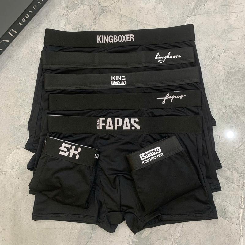 Combo 7 Quần Boxer Nam Menswear mặc đủ 1 tuần mẫu mới 2024, Quần Sịp Nam Đùi Màu đen thun lạnh cao cấp co dãn 4 chiều (Che tên sản phẩm khi giao) Nhung