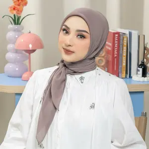Nathelabel - Poly Plain Paris (Hijab Segiempat Poly Chiffon)