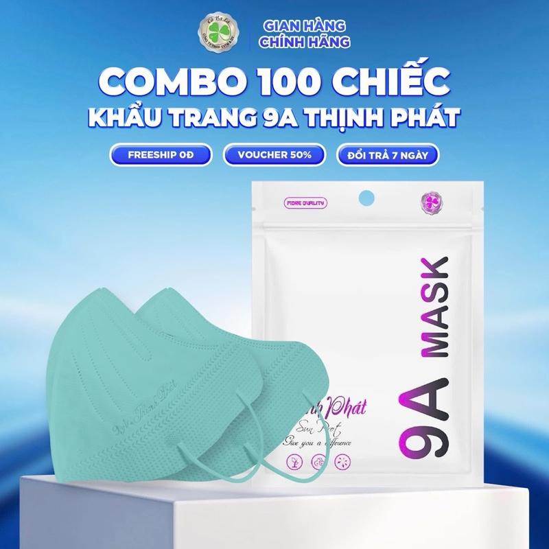  Combo 100 chiếc khẩu trang 9A Thịnh Phát 5 lớp form to chống nắng và che phủ kín mặt size từ 50-99kg - Accessories Phụ Kiện 