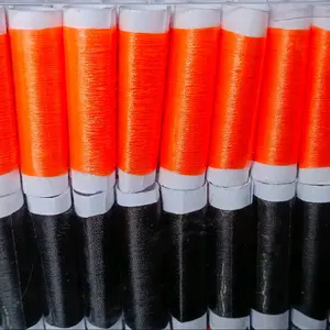 Benang Lilit Variasi Hiasan Tali Joran Pancing Wrapping Warna Orange dan Hitam untuk Pancingan
