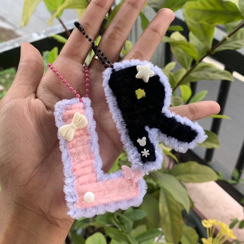 Gantungan Kunci(key chain) Inisial A-M dari Kawat Bulu | Ganci inisial 0
