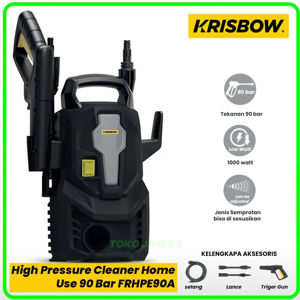 KRISBOW HIGH PRESSURE CLEANER HOME USE 90 BAR FRHPE90B MESIN CUCI STEAM SERBAGUNA ALAT PEMBERSIH TEKANAN TINGGI