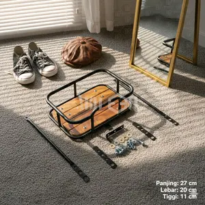 Keranjang alas kayu sepeda lipat Federal MTB fixi kranjang sepeda universal front rack depan Alas kayu Klasik Outdoor Seli Fixie