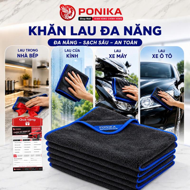 Khăn Superfine Fiber 650gsm - Siêu Thấm Hút - Khăn Lau Đa Năng Cao Cấp