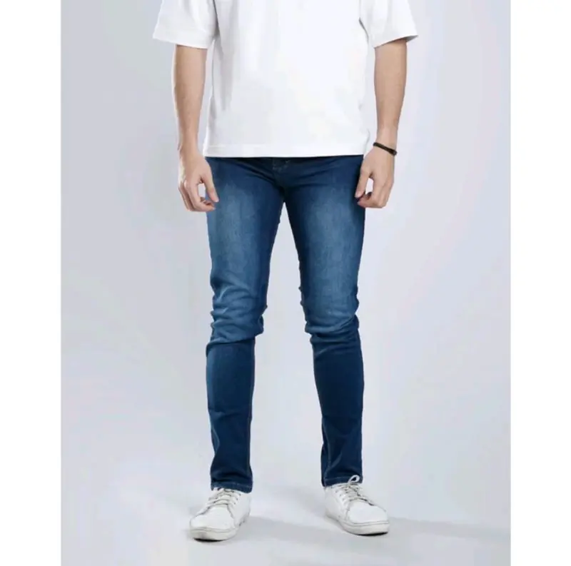 Celana Jeans Pria Panjang Warna Abu Abu Grey Model Slimfit Skinny Bahan Stretch Elastis Premium 3