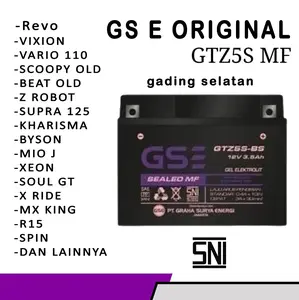 Aki Motor GS GTZ5S aki kering GS E MF beat pop Accessories Motorcycle