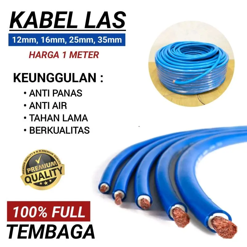 Doziro kabel las listrik biru 12mm 16 mm 25 mm 35 mm Cable las inverter welding kabel