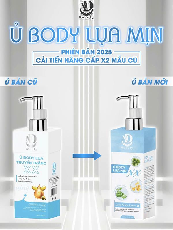 KEM Ủ LỤA MỊN BODY HỖ TRỢ DƯỠNG TRẮNG MD BEAUTY [ Phiên Bản Mới ]