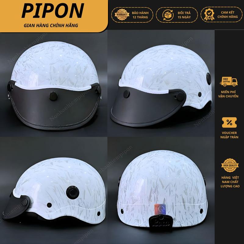 Mũ bảo hiểm Carbon vân nhúng cao cấp phù hợp cho nam và nữ. Nón bảo hiểm có phủ sơn chống mài mòn. Bảo hành 1 Năm