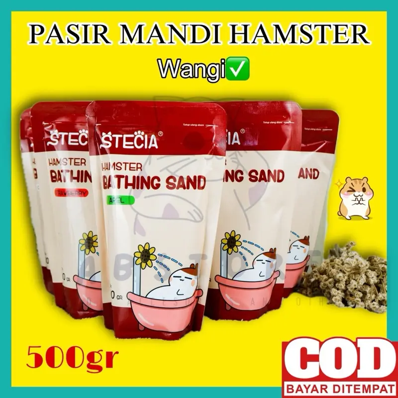 Pasir Mandi Hamster / Bathing Sand 500GR Jolly Bath Sand Sanbbi Bath Sand Pasir Mandi Hamster Jolly Bath Sand Sanbbi Bath Sand 500 GR Stecia Hamster Bathing Sand Pasir Kucing Wangi Pasir Hamster Wangi