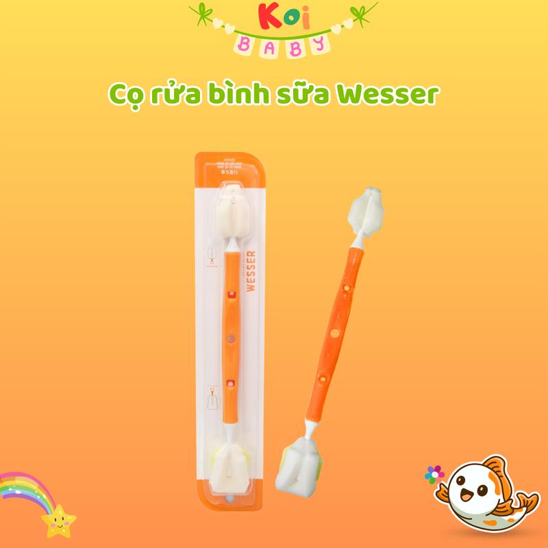 Cọ rửa bình sữa đa năng 2 đầu Wesser - TIỆN LỢI
