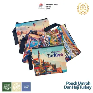 ISTIMEWA - Tas Pouch Souvernir Kosmetik & Makeup Oleh Oleh Turkey Full Printing St