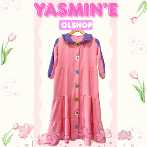 gamis anak MARISA bahan CRINKLE AIRFLOW dres anak viral gamis anak terbaru