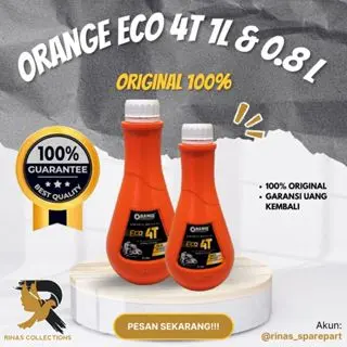 OLI MESIN MOTOR ORANGE 4T PREMIUM 10W-40 800 ML DAN  1 L