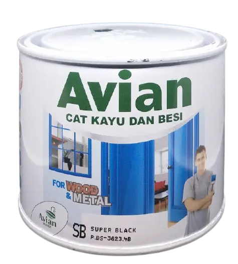 Cat Kayu dan Besi Avian Synthetic 1/2 Kg - Cat Putih Pilihan Warna Lengkap - Paint 4