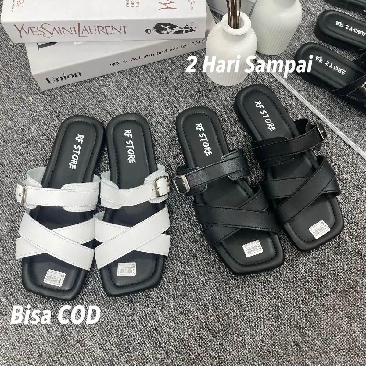 RF STORE ~ Kayla Series Sandal Wanita Korean Style Terbaru Sendal Karet