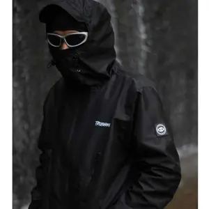 Trushinside - Jaket Gorpcore Rubeeer logs Black