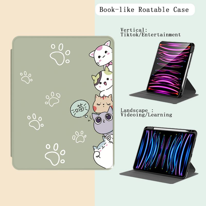 New 360 Rotating Case For Redmi Pad2 11"2025  SE 11" POCO Pad Pro12.1"/For Xiaomi 6s Pro-12.4" / For Huawei MatePad Air 11.5" 11.5" 23/24 SE 10.4" T10/T10S / For Samsung Galaxy Tab A9+ 11" A9 8.7" S7/S8 Plus 12.4" S9 Plus 12.4" S6 lite 10.4"