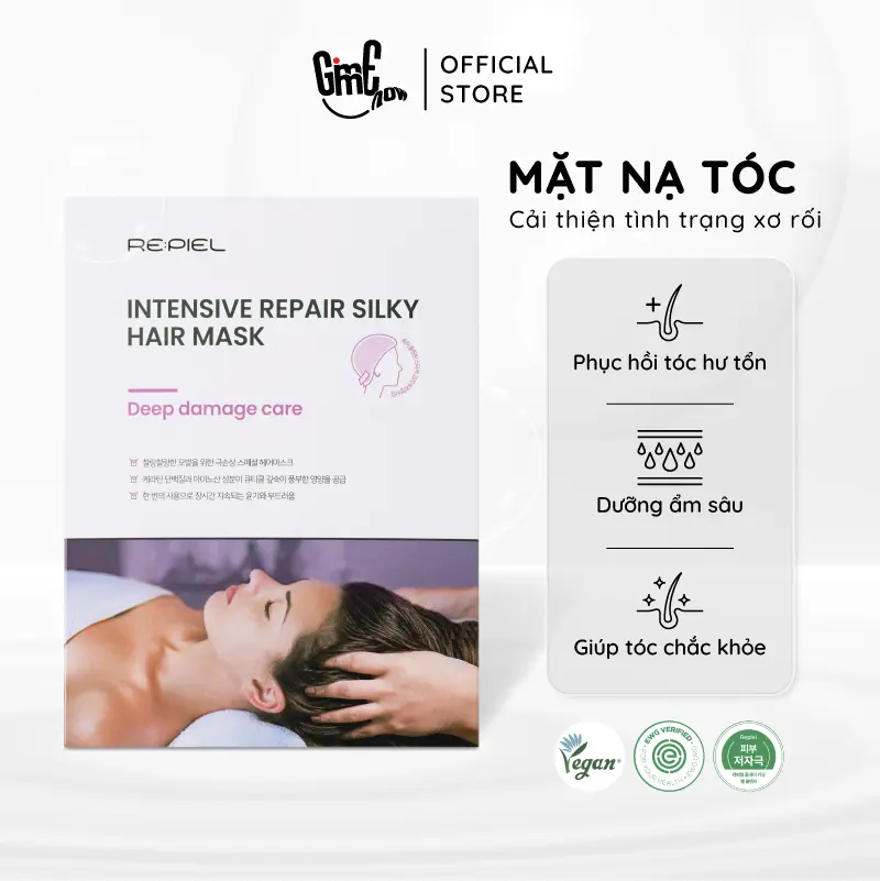 Mặt nạ ủ tóc Repiel - Chăm sóc và phục hồi tóc hư tổn - Intensive Repair Silky Hair Mask