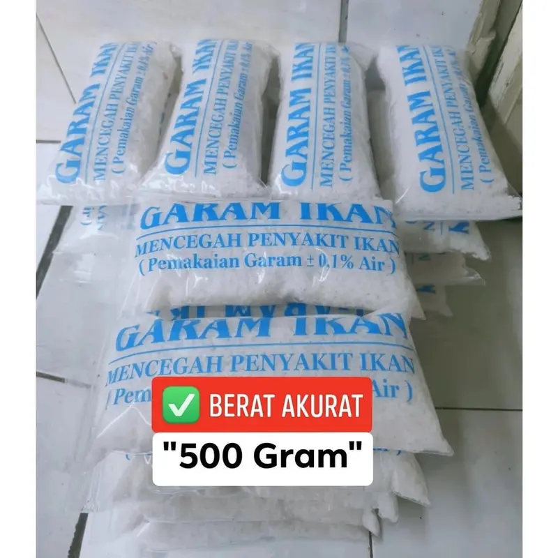 GARAM IKAN 500 GRAM Kualitas Premium Mencegah penyakit ikan 1