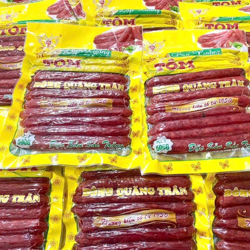 Lạp Xưởng TÔM 2Kg { 4Túi ĐÔNG QUÃNG TRÂN} Đặc Sản Sóc Trăng Food 3